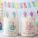 Easter,New baby,Dad - Sons,Gift For Son,Mom - Sons,Gift For Daughter,Dad - Daughters (Young),Mom - Daughters (Young),Gift For Kids,Gift For Grandkids,Happy - My First Easter - Personalized Bunny Ears Bucket Bag
