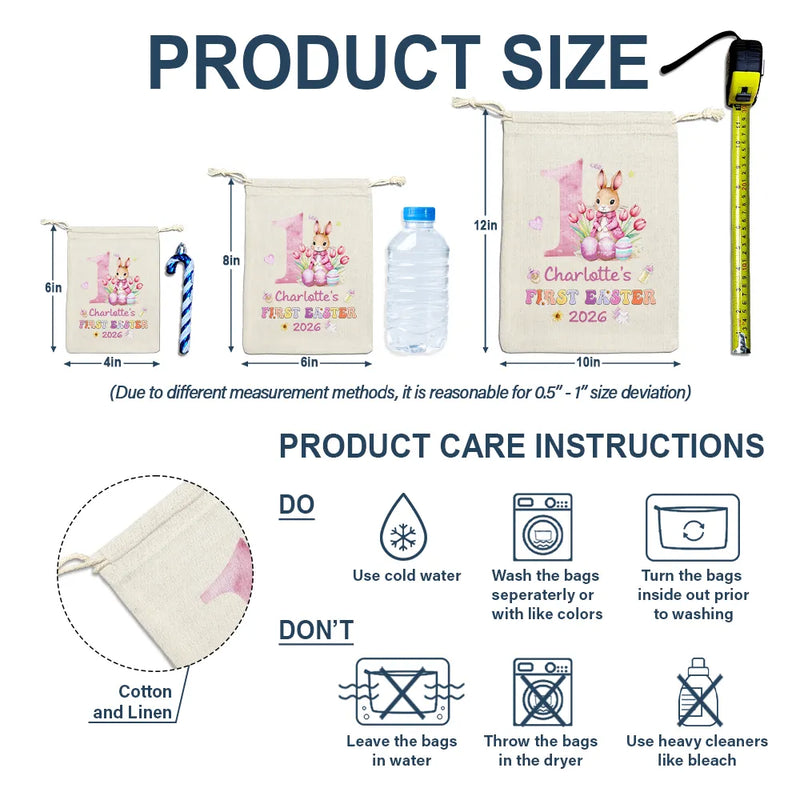 Easter,New baby,Dad - Sons,Gift For Son,Mom - Sons,Gift For Daughter,Dad - Daughters (Young),Mom - Daughters (Young),Gift For Kids,Gift For Grandkids,Happy - My First Easter - Personalized Favor Bag