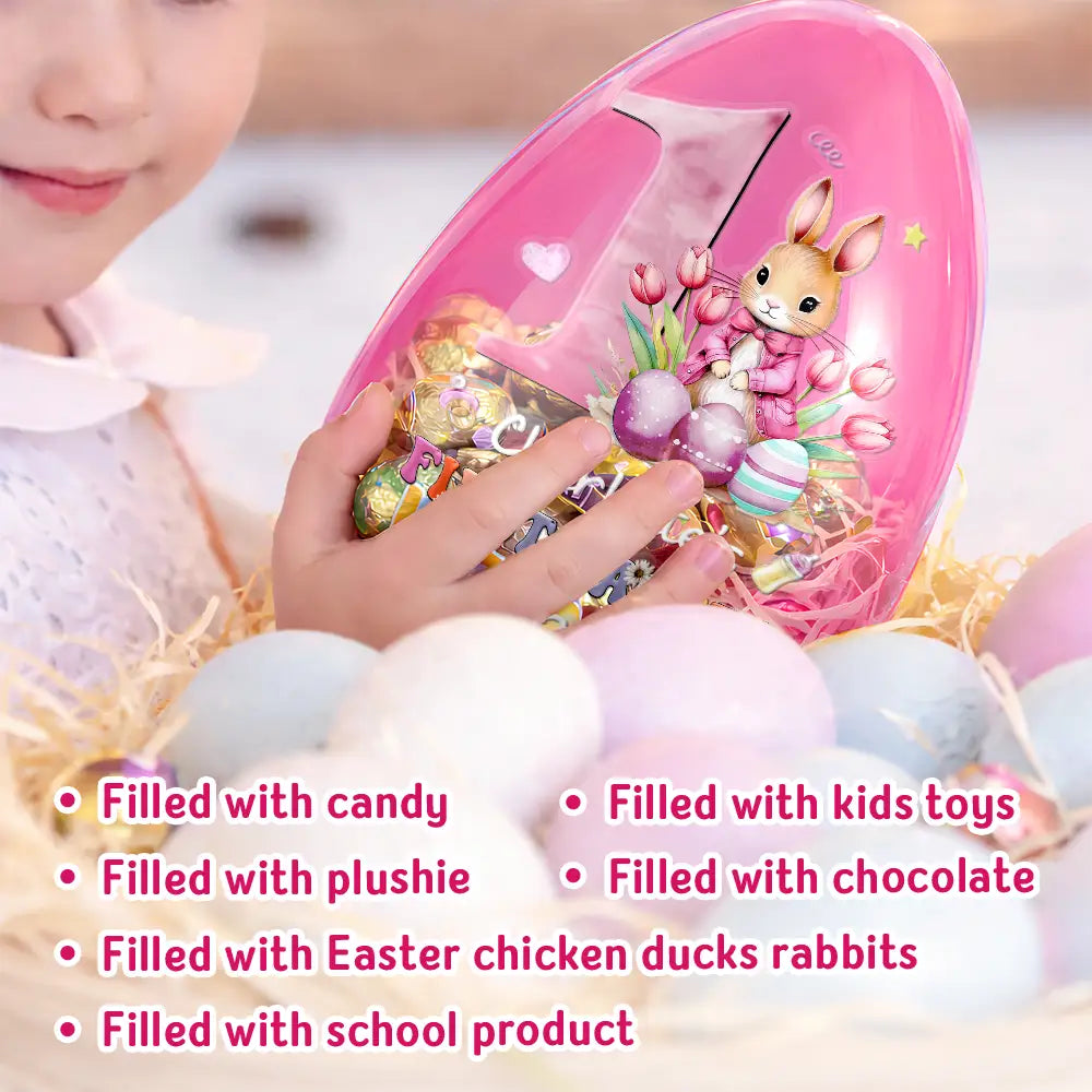 Easter,New baby,Dad - Sons,Gift For Son,Mom - Sons,Gift For Daughter,Dad - Daughters (Young),Mom - Daughters (Young),Gift For Kids,Gift For Grandkids,Happy - My First Easter - Personalized Fillable Egg