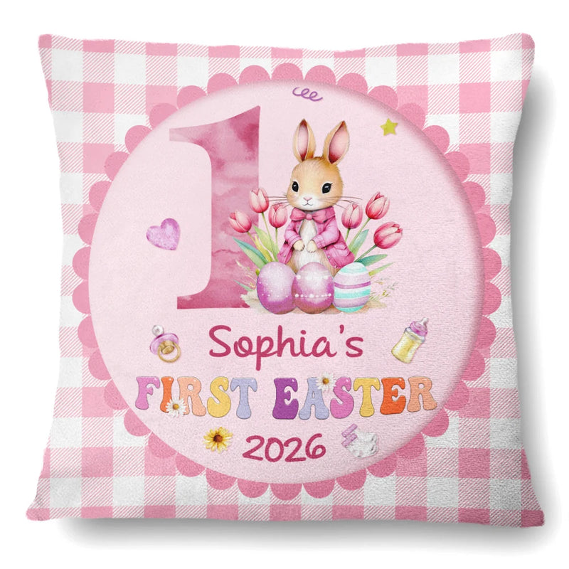 Easter,New baby,Dad,Sons,Gift For Son,Mom,Gift For Daughter,Daughters (Young),Daughters (Young),Gift For Kids,Gift For Grandkids,Happy - My First Easter - Personalized Pillow