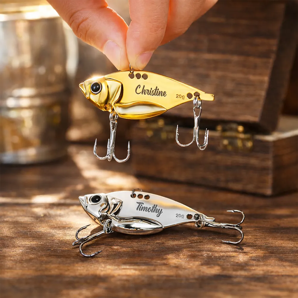 Funny, Dad - Children, Gift For Grandpa, Grandpa - Grandkids, Gift For Father, Fishing - My Fishing Buddies Call Me Dad - Personalized Metal Fish Lure Set