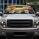 Pet Lovers,Summer,Cat Lovers,Dog Lovers - My Fluffy Heroes Are Watching Over - Personalized Auto Sunshade