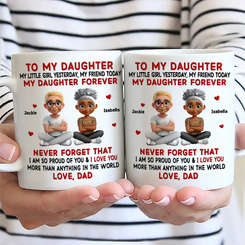 Dad - Sons, Dad - Daughters (Adult), Dad - Children, Love - My Friend Today My Child Forever - Personalized Mug
