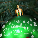 Gift For Grandparents, Parents, Christmas, Happy - My Grandkids - Personalized Ball Ornament