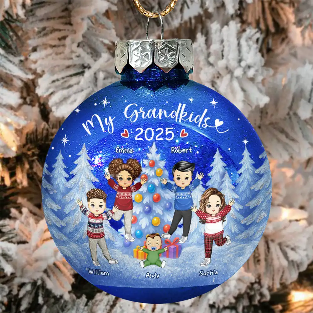 My Grandkids Of Grandparents - Personalized Ball Ornament