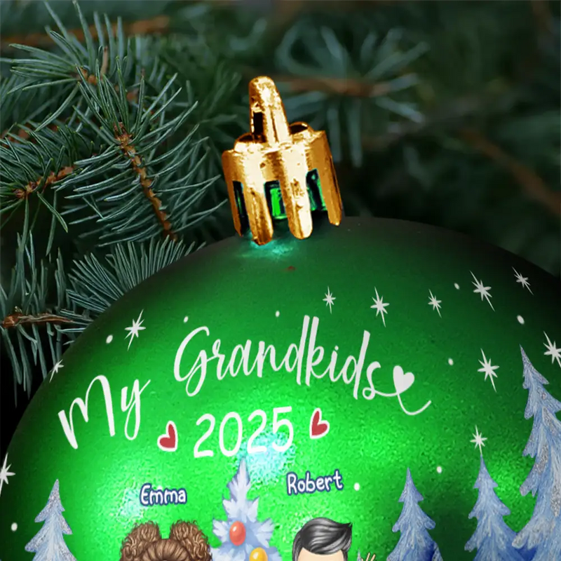 Gift For Grandparents,Parents,Christmas,Happy - My Grandkids Of Grandparents - Personalized Ball Ornament