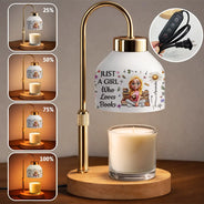 Reading, Gift For Mother, Mom's Hobby, Happy - My Reading Pillow Reading Girl With Birth Month Flower - Personalized Candle Warmer Lamp