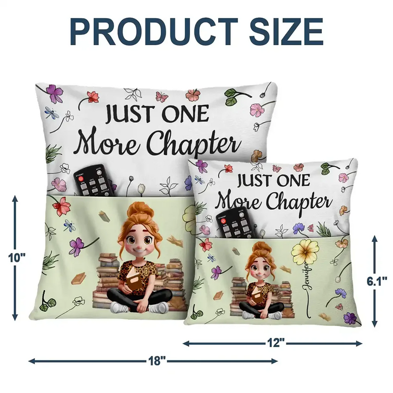 Top Market,Reading,Gift For Yourself,Gift For Women,Happy - My Reading Pillow Reading Girl With Birth Month Flower - Personalized Pocket Pillow