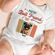 Pet Lovers, New baby, Funny - My Siblings Have Paws Dog Cat - Personalized Baby Onesie