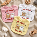 New Baby, Summer, Pet Lovers, Playful, Vector - My Siblings Have Paws Stars And Stripes - Personalized Baby Bib
