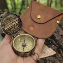 Family,Graduation,Love - My Son Grandson Forever - Personalized Engraved Brass Compass