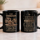 Gift For Son,Gift For Children,Inspirational,Vector - My Son Grandson Keep Moving Forward Just Do Your Best - Personalized Black Mug