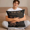 Gift For Son,Gift For Children,Indoor Decor,Inspirational,Vector - My Son Grandson Keep Moving Forward Just Do Your Best - Personalized Pillow