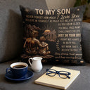 Gift For Son,Gift For Children,Indoor Decor,Inspirational,Vector - My Son Grandson Keep Moving Forward Just Do Your Best - Personalized Pillow