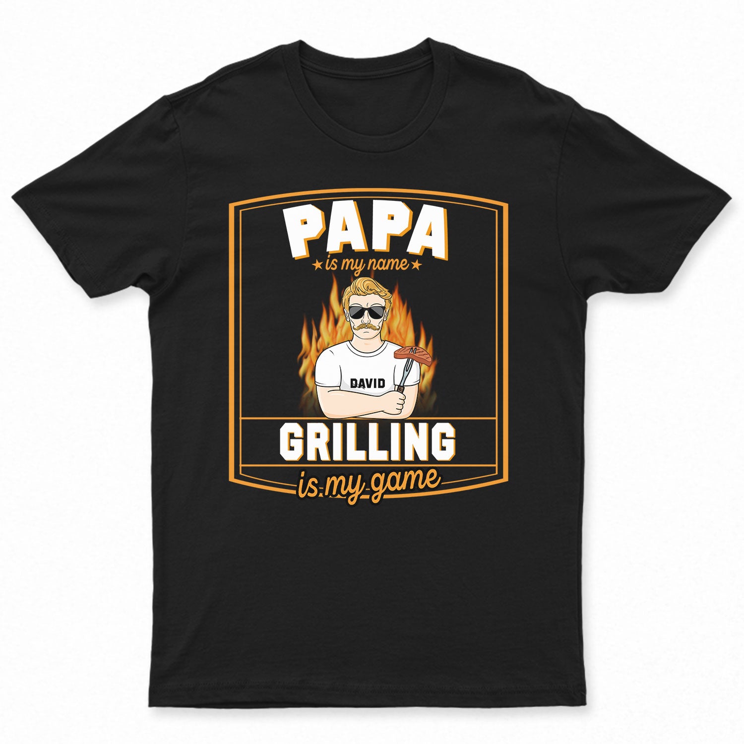 Grilling Is My Game - Birthday, Loving Gift For Dad, Daddy, Father, Grandfather, Grandpa, Husband, Men - Personalized Custom T Shirt