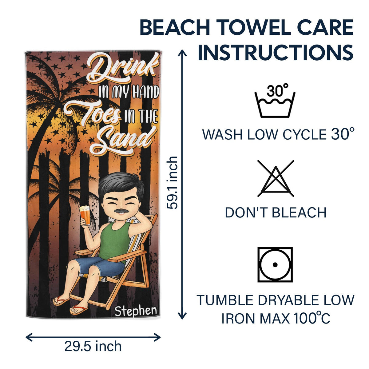 Salty Lil' Beach - Anniversaire, cadeau d'été pour lui, elle, vous-même, petite amie, petit ami, BFF meilleurs amis, amoureux en voyage - Serviette de plage personnalisée