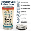 You Can't Make Me I'm Retired Vintage Summer Beach - Birthday, Retirement Gift For Yourself, Dad, Mom, Grandpa, Grandma, BFF Best Friends, Colleagues - Personalized Custom Tumbler