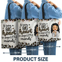 Teach Love Inspire Leopard Pattern - Gift For Teachers - Personalized Custom Zippered Canvas Bag