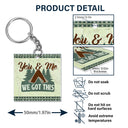 Happy Campers Adventure Awaits - Gift For Camping Couples, Wife, Husband - Personalized Custom Acrylic Keychain