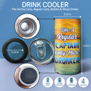 Boating Pontoon Captain - Birthday, Traveling, Cruising Gift For Pontooning Lovers, Beach Lovers, Travelers - Personalized Custom 4 In 1 Can Cooler Tumbler