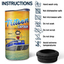 Boating Pontoon Captain - Birthday, Traveling, Cruising Gift For Pontooning Lovers, Beach Lovers, Travelers - Personalized Custom 4 In 1 Can Cooler Tumbler