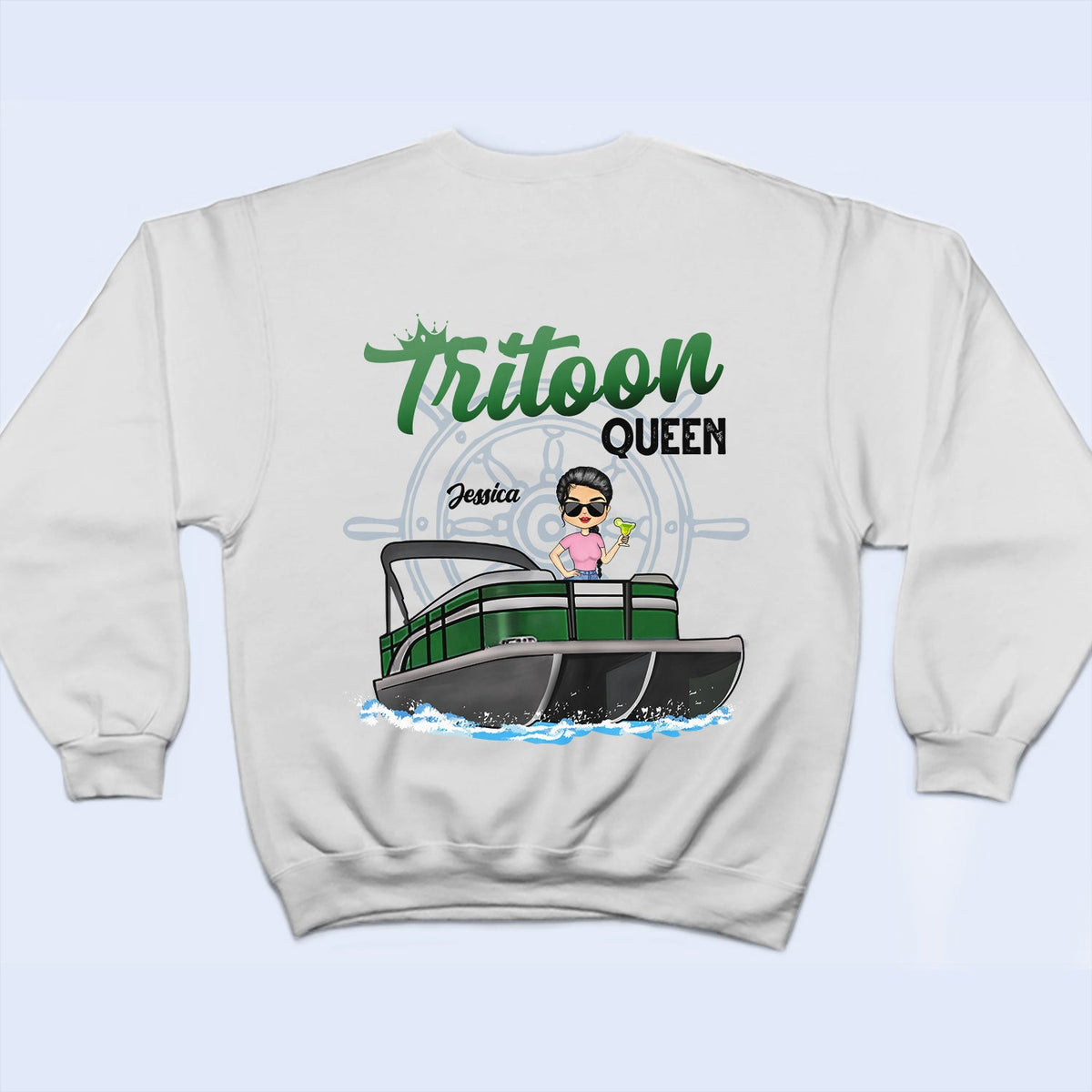 Boating Pontoon Queen - Birthday Gift For Women, Pontooning Lovers, Lake Lovers, Travelers - Personalized Custom T Shirt
