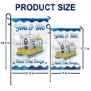 Pontoon Couple You & Me And The Dogs - Home Decor, Backyard Decor, Lake House Decor, Gift For Husband, Wife, Dog Lovers - Personalized Flag