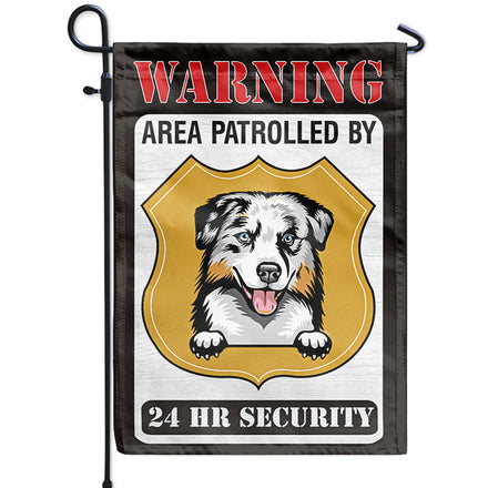 Warning Area Patrolled By Dogs And Cats - Outdoor Home Decor Gift For Pet Lovers - Personalized Flag
