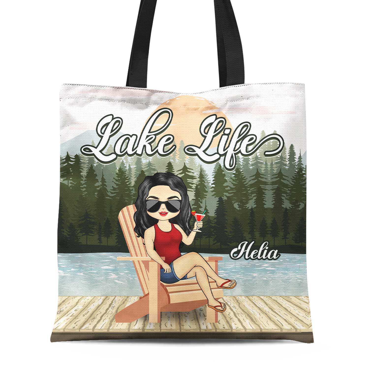 Lake Life Lake Girl Lake Guy - Gift For Lake Lovers - Personalized Zippered Canvas Bag