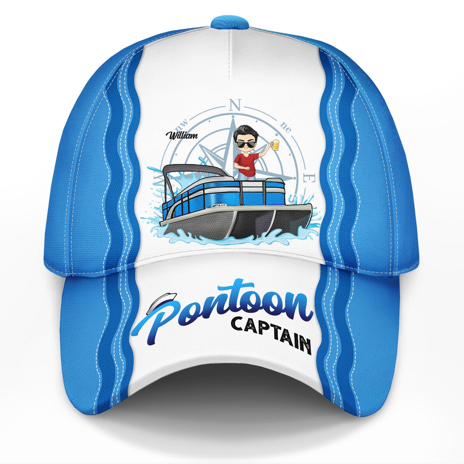 Boating Pontoon Captain Tritoon Captain - Gift For Pontooning Lovers, Lake Lovers, Travelers - Personalized Classic Cap