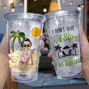 What Day Is Today Who Cares I'm Retired Summer Beach - Birthday, Retirement Gift For Yourself, Dad, Mom, Grandpa, Grandma, BFF Best Friends, Colleagues - Personalized Acrylic Insulated Tumbler With Straw