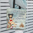 Just A Girl Who Loves Beaches - Gift For Women, Beach Lovers - Personalized Zippered Canvas Bag