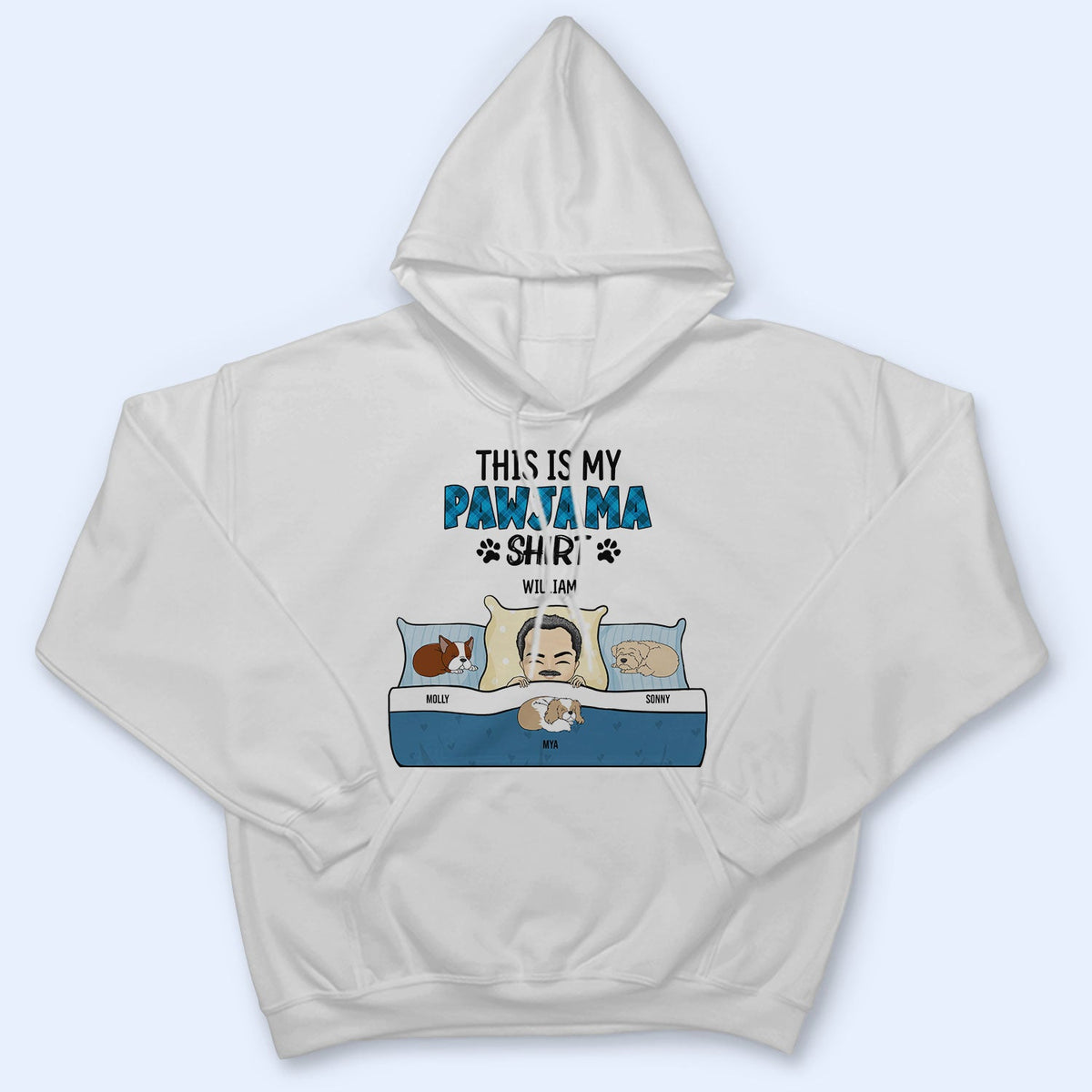 T-shirt « This Is My Pawjama » - Cadeau pour les amoureux des chiens, les mamans et les papas - T-shirt personnalisé