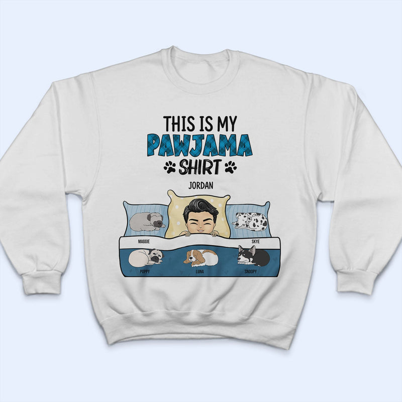 T-shirt « This Is My Pawjama » - Cadeau pour les amoureux des chiens, les mamans et les papas - T-shirt personnalisé