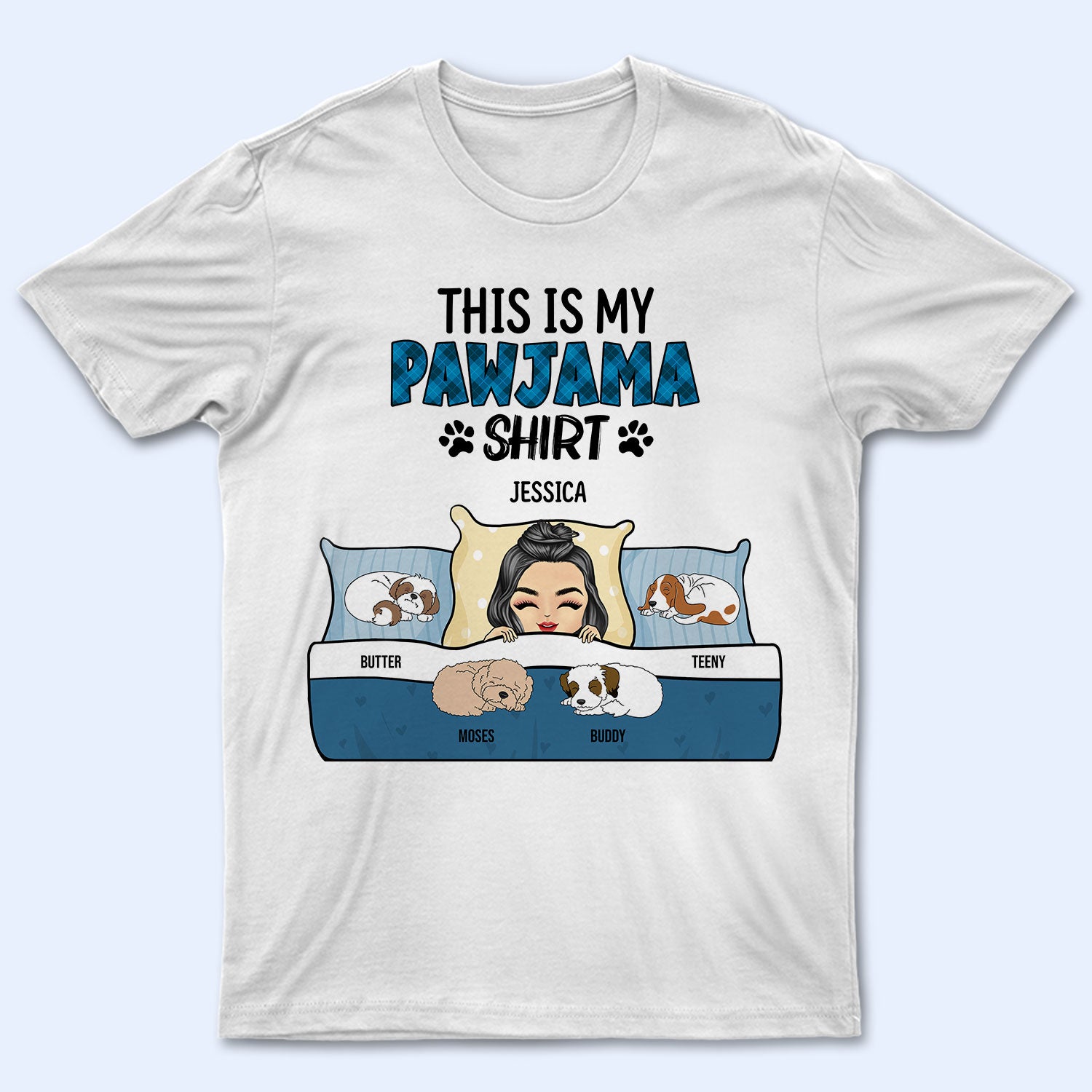 This Is My Pawjama Shirt - Gift For Dog Lovers, Dog Moms, Dog Dads - Personalized T Shirt