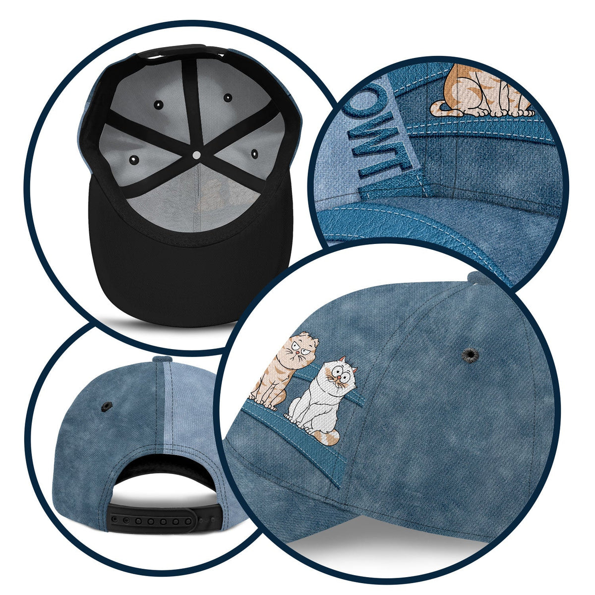 Check Meowt Funny Cartoon Cats - Gift For Cat Lovers, Cat Moms, Cat Dads - Personalized Classic Cap