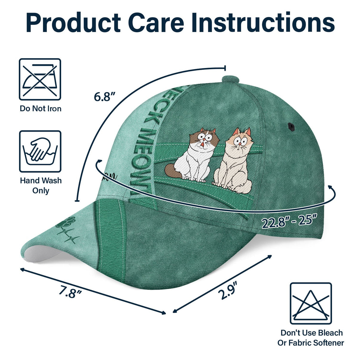 Check Meowt Funny Cartoon Cats - Gift For Cat Lovers, Cat Moms, Cat Dads - Personalized Classic Cap