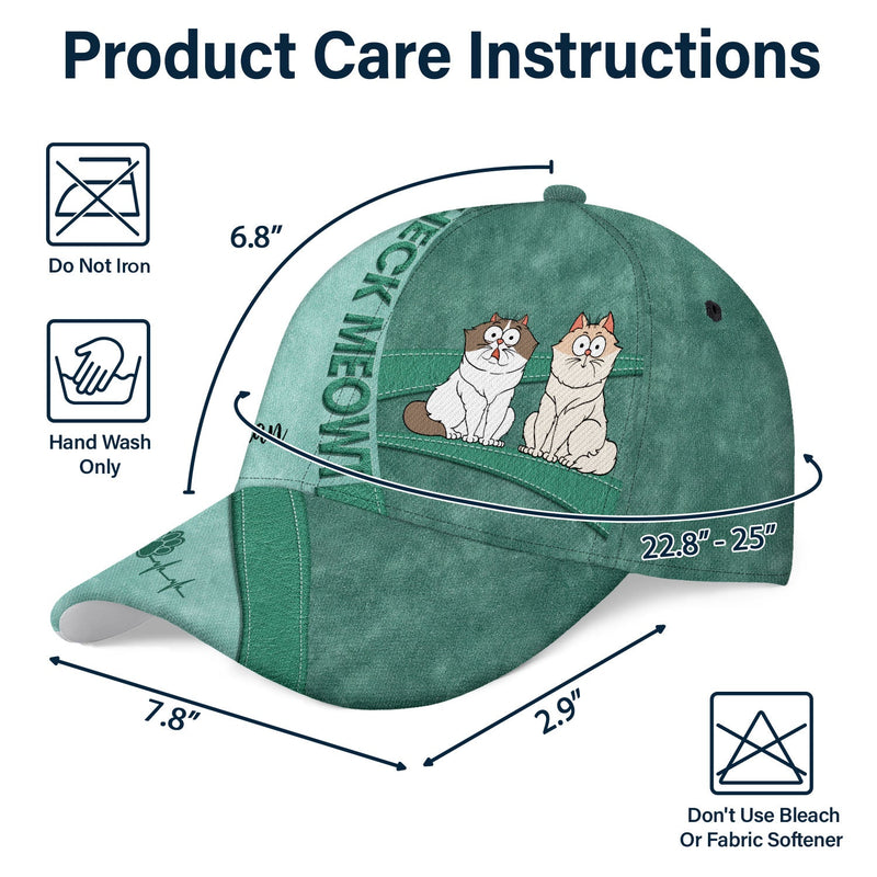 Check Meowt Funny Cartoon Cats - Gift For Cat Lovers, Cat Moms, Cat Dads - Personalized Classic Cap