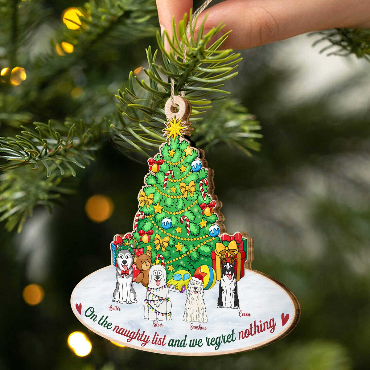 On The Naughty List & We Regret Nothing Funny Cartoon Dogs - Christmas ...