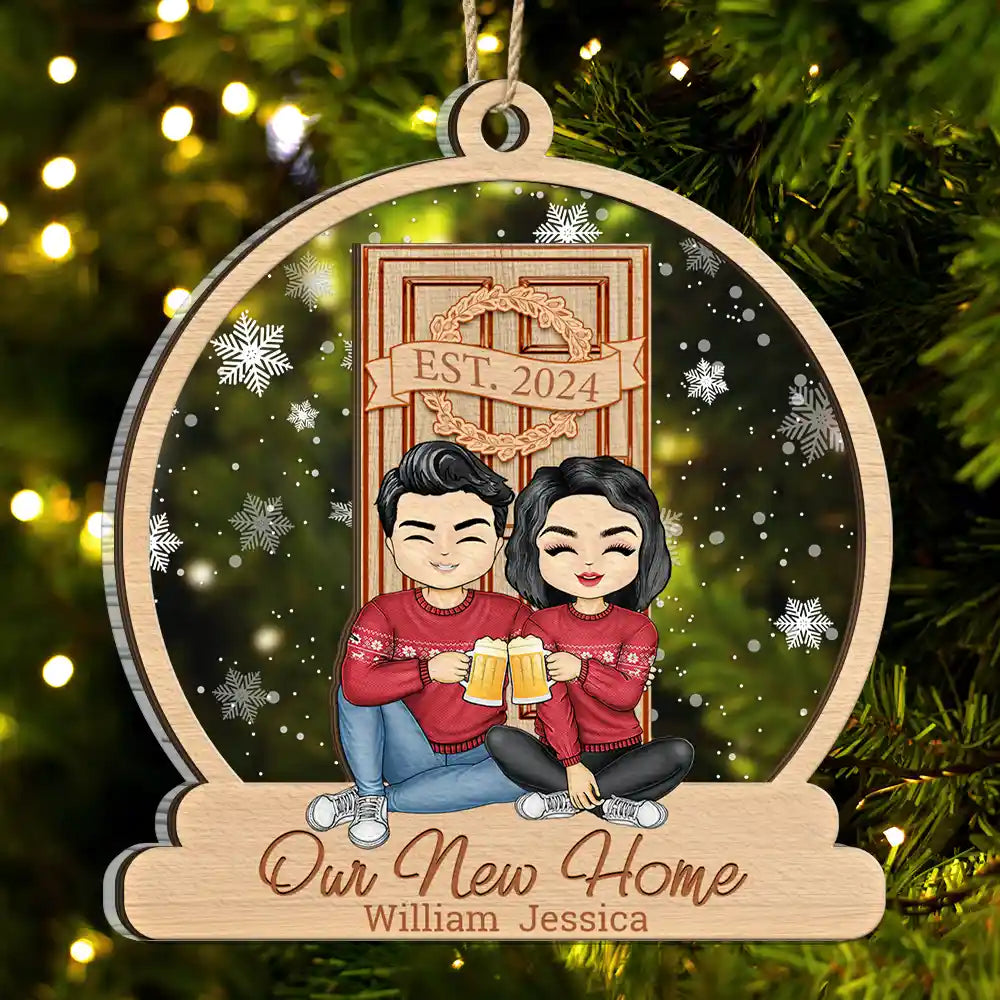 Our New Home - Christmas Gift For Couples - Personalized 2-Layered Mix Ornament