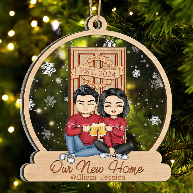 Our New Home - Christmas Gift For Couples - Personalized 2-Layered Mix Ornament