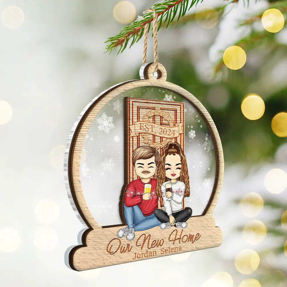 Our New Home - Christmas Gift For Couples - Personalized 2-Layered Mix Ornament
