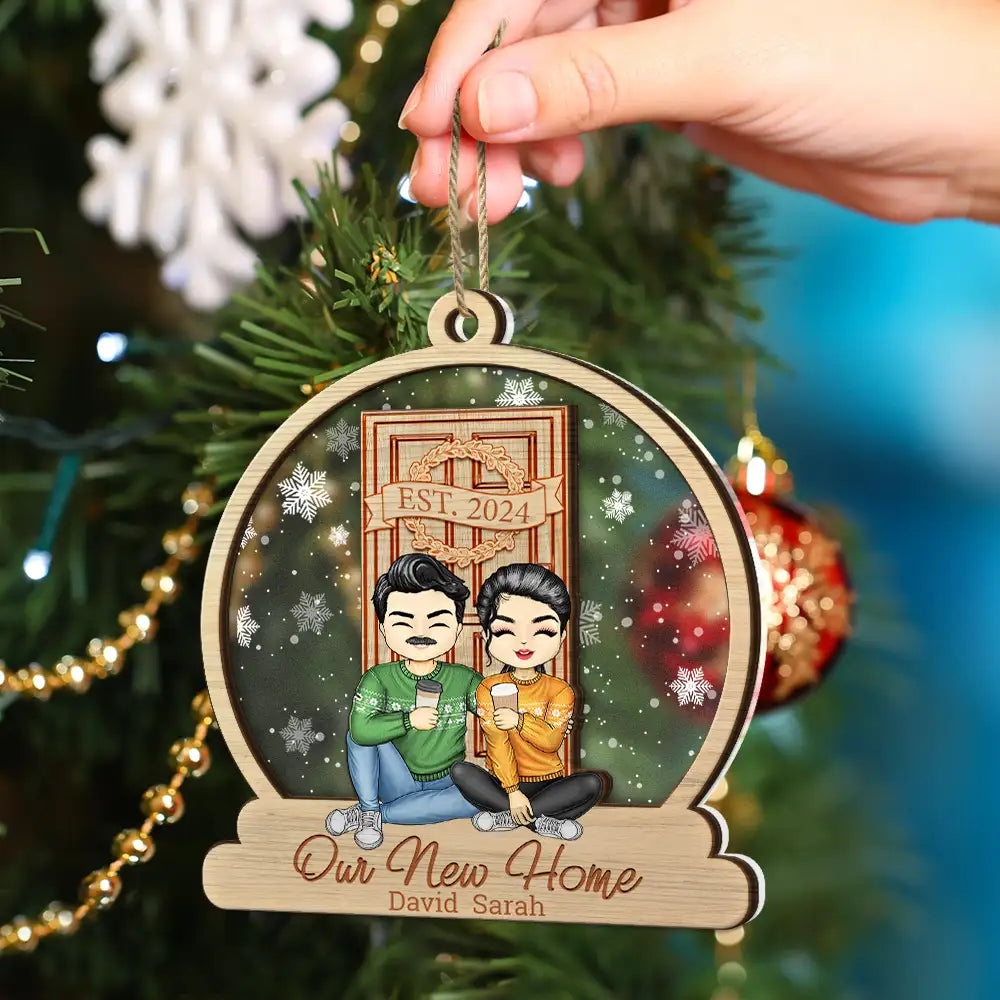 Our New Home - Christmas Gift For Couples - Personalized 2-Layered Mix Ornament