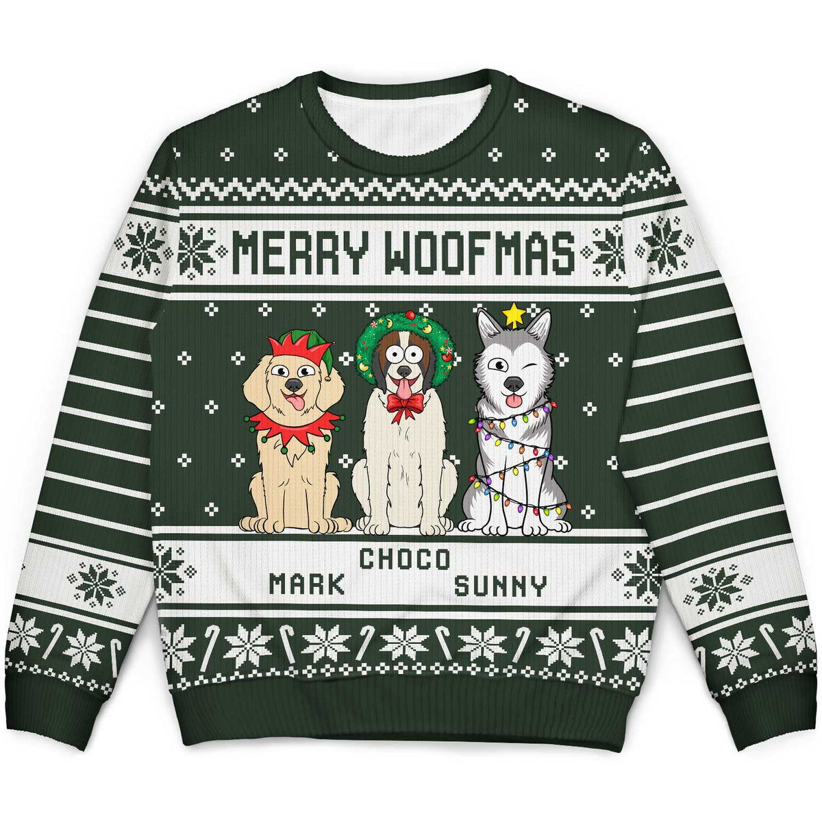 Merry Woofmas - Christmas Gift For Dog Lovers - Personalized Unisex Ug ...