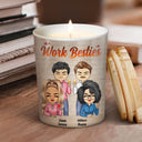 Je brûlerais cet endroit si tu ne travaillais pas ici - Cadeau pour collègues, meilleurs amis, BFF meilleurs amis - Bougie parfumée personnalisée avec couvercle en bois