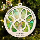 Custom Photo Dog Cat You Would Have Lived Forever - Pet Memorial Gift, Christmas Decor - Personalized Suncatcher Ornament
