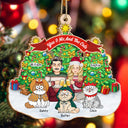 You & Me And The Cats Cartoon Style - Christmas Gift For Cat Lovers, Couples - Personalized Custom Shaped Wooden Ornament