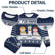 Motif pattes de Père Noël vertes - Cadeau de Noël pour les amoureux des animaux - Pull moche unisexe personnalisé