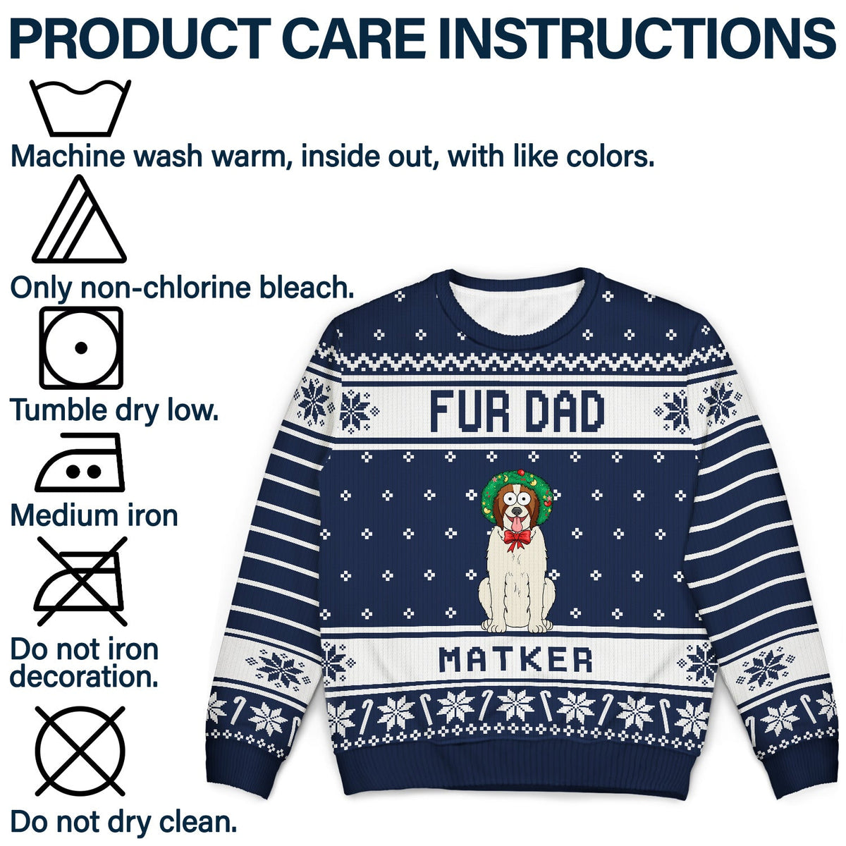 Motif pattes de Père Noël vertes - Cadeau de Noël pour les amoureux des animaux - Pull moche unisexe personnalisé