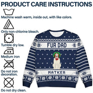 Motif pattes de Père Noël vertes - Cadeau de Noël pour les amoureux des animaux - Pull moche unisexe personnalisé